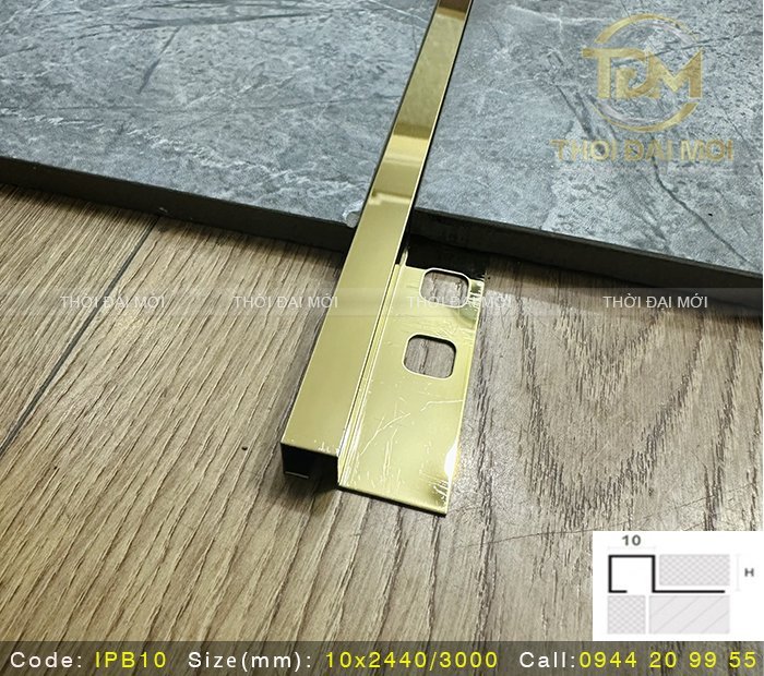 Ốp Vuông Góc Cạnh Chỉ Cần Nẹp Inox 304 Góc Vuông Cực Chất Nhà Thời Đại Mới